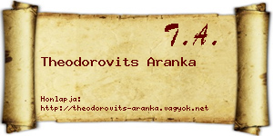 Theodorovits Aranka névjegykártya