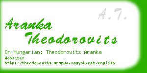 aranka theodorovits business card